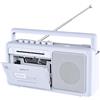 WIITHINK Lettore a cassette portatili, con Bluetooth, USB, jack per cuffie, vintage registratore a cassette portatile per casa o all'aperto (bianco)