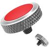 JJC - Pulsante di Rilascio dell'otturatore per Fujifilm Fuji X Half X100VI X100V X100F X-T20 X-T4 X-T3 X-T2 X-T30 X-PRO3 X-PRO2 X100T X-E5 X-E4 X-PRO1 X-T10 X100 X100S Son. RX10 IV II, Grigio + Rosso