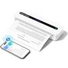Zoolion Stampante Termica Portatile A4 per iPhone iPad Android Laptop, Stampante Wireless Piccola 300 Dpi per Adatta Casa Viaggio, Senza inchiostro, 2600 mAh, 600 g - Bianco
