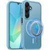 MOBESV Cover Magnetica per Samsung Galaxy A16 5G 6,7 Pollici, Custodia Compatibile con MagSafe, Cover Traslucida Opaca Posteriore Sottile Antiurto, Azzurro Chiaro