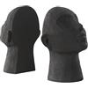 JOTEX Stargazing - Set di 2 fermalibri decorativi eleganti e resistenti, colore nero, 16 x 11 x 22,5 cm