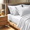 Nuit Des Rêves Premium Ranforce - Lenzuolo con angoli per letto matrimoniale, 140 x 190 + 30 cm, 100% cotone, 145 fili, lavabile in lavatrice a 30 °C, elegante colore bianco per il massimo comfort
