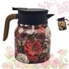 SOCLING Raidley Vintage Floral Pattern Tea Thermos,Doresty Thermos Tea Pot,raidley Vintage Floral Pattern Tea with Infuser,Mini-Hot Stainless Steel Floral Pattern Tea Ther-mos Lid for Hot Drinks (1000ml)