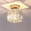 ChaoZan Lampadario a sospensione con filo di cristallo dorato, stile retrò, E27, lampada a sospensione creativa, in metallo, per camera da letto, soggiorno, corridoio, sala da pranzo, caffetteria, veranda