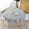 Sutowe Tovaglia rotonda, diametro 150 cm, tovaglia in lino e cotone, lavabile, antimacchia, semplice stile nordico, fresca, per cucina, giardino, festa, tavolo da pranzo, sala da pranzo (triangoli colorati,