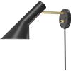 Louis Poulsen - Applique con presa AJ - Nero - Acciaio filato - Designer Arne Jacobsen