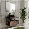 Leroy Merlin Mobile da bagno sotto lavabo Step noce L 100.3 x H 30 x P 46 cm 2 cassetti, lavabo non incluso