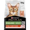 Purina Pro Plan Sterilised Vital Function Crocchette Gatti Adulti Ricco in Salmone 10kg