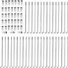 SZKKQKJ Raggi per bicicletta, 38 pezzi, mountain bike, spoke con raggi (argento), 258-283 mm