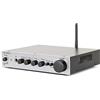 Dynavox ESA-18 MK BT - Amplificatore stereo compatto, terminali di connessione a vite per altoparlanti, antenna BT integrata e ingresso microfono, colore argento