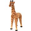 vidaXL Giraffa in Peluche in Piedi Marrone e Gialla XXL