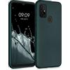 kwmobile Custodia Compatibile con Motorola Moto G30 / Moto G20 / Moto G10 Cover - Back Case Morbida - Protezione in Silicone TPU Effetto Metallizzato petrolio metallizzato