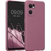 kwmobile Custodia Compatibile con Oppo Find X5 Lite Cover - Back Case per Smartphone in Silicone TPU - Protezione Gommata - rosa scuro