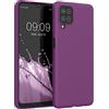 kwmobile Custodia Compatibile con Samsung Galaxy A12 Cover - Back Case per Smartphone in Silicone TPU - Protezione Gommata - viola magenta