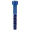 Yaruijia Bullone in titanio per bicicletta DIN912 M6 x 10/15/16/18/20/25/30/35/40/45/50/55/60 mm, viti a testa quadrata a esagono incassato Gr5 (M6 x 35 mm, blu)