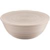 Guzzini - Tierra, Contenitore XL con Coperchio in Plastica Riciclata, Ciotola - Grigio Tortora, Ø 30xh13 cm | 5000 cc - 175001158