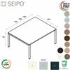 SEIPO DECK Tavolo riunione p. 1450 piano monoblocco gambe a ponte piano melaminico Seipo DK.0220 21 22 23