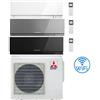 Mitsubishi Climatizzatore Condizionatore Mitsubishi Kirigamine Zen Wifi Bianco - Nero - Silver Trial Split Inverter 7000 + 9000 + 12000 BTU con U.E. MXZ-3F54VF classe A+++ /A++ NOVITÁ