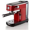 ARIETE - Macchina da Caffè Espresso Slim Moderna Pressione 15 Bar Potenza 1300 Watt Capacità 1,1 Litri Dispositivo Maxi-Cappuccino Colore Rosso