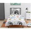 Home Linge Passion Parure copripiumino per bambini, 2 pezzi, 100% cotone, 57 fili/cm², 140 x 200 cm, colore: bianco