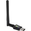 ciciglow Adattatore WiFi USB, Adattatori di Rete Wireless Antenna Ethernet Dual Band 600Mbps Dongle Wi-Fi 2.4Ghz/5Ghz con Antenna Esterna per Laptop Desktop Compatibile con