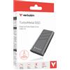 Verbatim SSD esterno Verbatim TurboMetal USB4 2TB USB tipo-C Gen 2x2 Argento [32022]