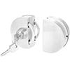 generic Serratura per porta in vetro non forata Controllo accessi scorrevole a doppio accesso in acciaio inossidabile Chiave per serratura per porta in vetro da 10-12 mm Apri e chiudi