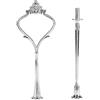 lyrlody Supporto per Torta Alzata, Supporto Per Vassoi Torte, Vassoi per Torte Alzata, Alzatina per Dolci a 2 Livelli, Supporto Vassoi Tier Cake Stand per Wedding Party(Corona d'argento a Due Strati)