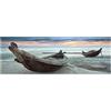 Lupia - Quadro moderno Canvas World CANOE 30x90 cm, Stampa su Tela Telaio in Fibra di Legno, Stampa Stile naturalistico mare, Decorazione Casa Cucina Sala da Pranzo bar hotel ristorante pizzeria