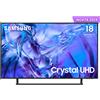 Samsung TV Crystal UHD 4K 43" UE43DU8570UXZT Smart TV Wi-Fi Titan Gray 2024, Processore Crystal 4K, 4K Upscaling, AirSlim