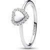 PANDORA Timeless 193801C01-56 - Corona a forma di cuore, in argento sterling con zirconi, misura 56, Argento sterling, Zirconia cubica