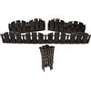 EasyFlex No-Dig - Bordura paesaggistica con punte di ancoraggio, 11,4 cm, alta decorazione Adirondack, recinzione da giardino, kit da 4,5 m, nero