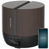 Cecotec PureAroma 550 Connected Black Woody Diffusore di aromi, capacità 500 ml, display a LED, altoparlante, controllo Bluetooth, app, timer 12h, 3 modalità operative, copertura 30m2, V1705253