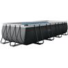 Intex Piscina Ultra XTR Frame rettangolare con pompa a sabbia scaletta doppia 26356 grigio