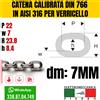 CATENA CALIBRATA ø DM6-14MM PER VERRICELLO IN ACCIAIO INOX AISI 316 GRADO 30