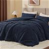 BEDELITE Set copripiumino per letto king size, soffice e caldo, in morbido pile, per letto king size, lussuoso, caldo, per l'inverno, 3 pezzi (1 piumino, 2 federe)