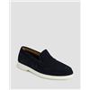 BOSS Mocassini In Camoscio Da Uomo Hugo Boss Sienne Blu Scuro
