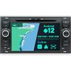 JOYX Android 10 Autoradio Per Ford C-Max/Connect/Fiesta/Focus/Fusion/Galaxy/Kuga/S-Max/Transit/Mondeo - 2G/32G - Gratuita Camera Microfono Canbus - 2 Din - 7 Pollici - 4G WiFi DAB BT5.0 SWC Carplay