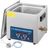 VEVOR Pulitore ad Ultrasuoni a Doppia Frequenza, 10L Pulitore Ultrasuoni con Riscaldatore 28 / 40KHz, Macchina per la Pulizia in Acciaio Inossidabile, per Parti di Gioielli, Occhiali, Denture ecc.