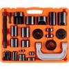 VEVOR Kit di Pressatura per Giunto Sferico 25 Pezzi in Valigetta da Officina per Riparazione Veicoli in Materiale Acciaio al Carbonio per Auto 2WD/4WD, Kit Attrezzatura Giunti Sferici 25 Pz a Telaio C