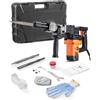 VEVOR Martello Demolitore per Calcestruzzo 1400W 2 Punte a Scalpello per 2900BPM, Kit di Martello Demolitore Elettrico 220V per Lavorazione su Cemento Mattoni Piastrelle Demolizione per Muro 19J 1400W