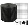 VEVOR Rotolo Griglia di Protezione Pannello Solare 15,2 cm x 30,5 m, Kit Traliccio Anti-Uccelli 100 Fascette in Acciaio Inox Rivestimento in PVC Antiruggine Rete Metallica da 12,7 mm
