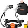 VEVOR Cavo di Ricarica Trifase da Tipo 2 a Tipo 2 EV per Auto Veicoli Vetture Elettriche Max. 22KW Lunghezza Cavo 5m, Cavo Ricarica per Auto Elettriche e Ibride Spina Tipo 2 IP66 Corrente Max. 32A