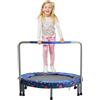 VEVOR Trampolino per Bambini Mini 955x750 mm con Rete Interni Esterni Blu