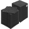 VEVOR Set di 55 Piastrelle per Piscina da Giardino 30 x 30 x 1,5cm, Piastrelle Traforate Nere per Pavimentazione Antiscivolo in PVC a Drenaggio Rapido per Interni & Esterni per Bagno Piscina Giardino