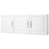 VEVOR Mobiletto da Parete per Lavanderia, Mobiletto Pensile a Parete a 2 Ripiani con 3 Ante, per Armadietto con Ripiano Regolabile, per Cucina, Garage, 31,6 x 137,2 x 51,6 cm Bianco