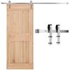 VEVOR Kit Ferramenta per Porta Scorrevole da Fienile 2438 mm, Capacità 150 kg, Compatibile con Larghezza 1066-1219mm e Spessore 34,9-44,45 mm, Binario Resistente Rullo a Forma J, Argento