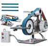 VEVOR Lucidatrice a Nastro a Velocità Variabile 762 x 25 mm con VFD, Levigatrice per Lucidatura 550 W con 2 Stampi Smerigliatura e 3 Nastri Abrasivi per Lavorazione Metalli, Produzione Coltelli