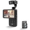 AgfaPhoto Realimove MC3X Mini Fotocamera Stabilizzata 3 Assi Video Full HD Display LCD Connessione Wi-FI, Batteria Litio Nero
