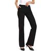 Safort Pantaloni da Yoga da Donna Alte Pantaloni della Tuta a Zampa Comodi Leggings con Tasche, Nero, M